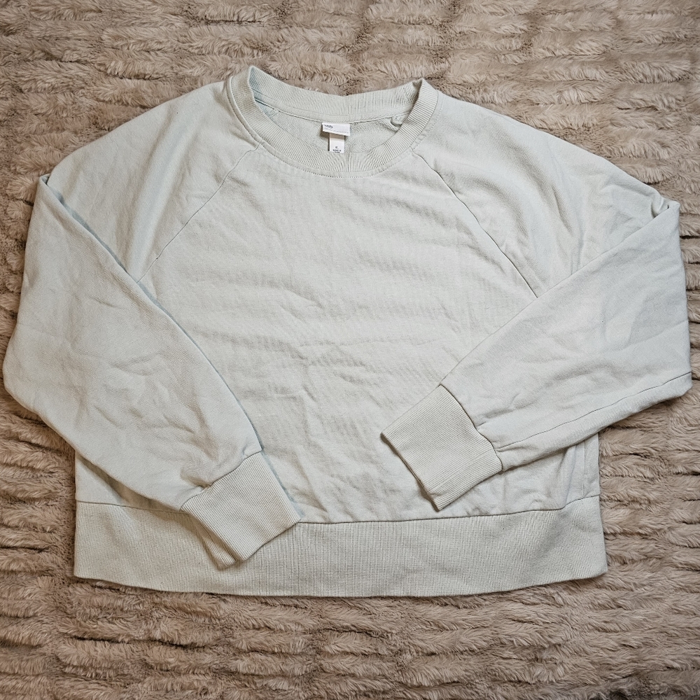 All in Motion Light‎ Green Cropped Workout Crewneck